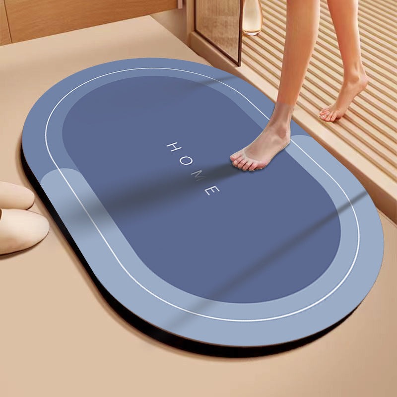 Tapete secado rapido de ducha en un baño, diseño antideslizante y elegante con absorción instantánea de agua.