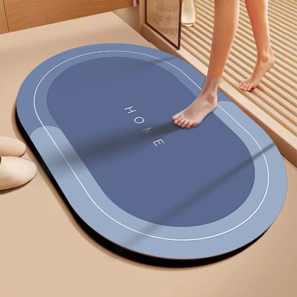 Tapete secado rapido de ducha en un baño, diseño antideslizante y elegante con absorción instantánea de agua.